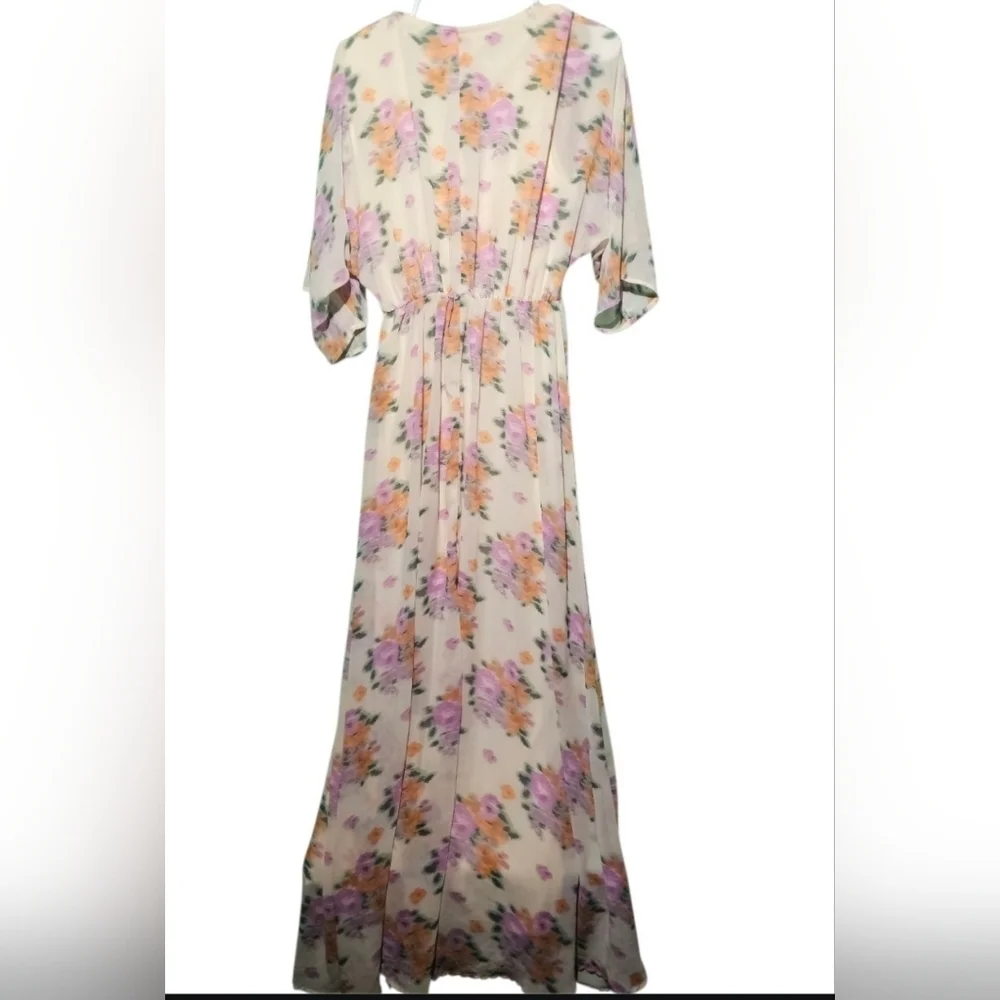 Entro EUC Size Small Floral V-Neck Dress 19 PTP
